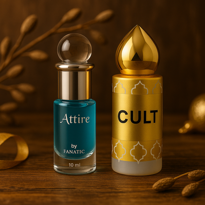 Combo Cult + Attire Blue Roll On Perfume (10 ml) + (5 ml)