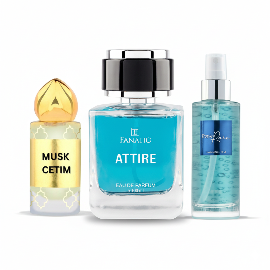 Combo Attire + Tropic Rain + Musk Cetim Fragrance