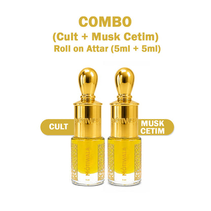 Combo (Cult + Musk Cetim) Roll on Attar (5ml + 5ml)