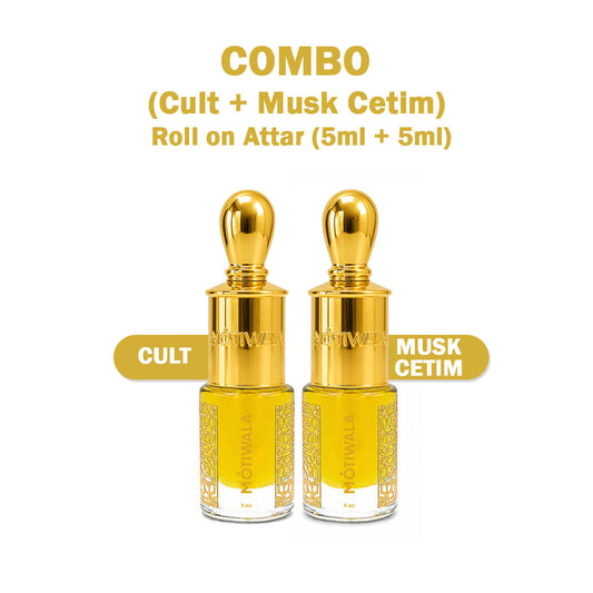 Combo (Cult + Musk Cetim) Roll on Attar (5ml + 5ml)
